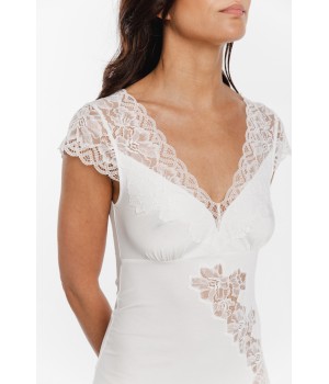 Camisón largo micromodal elastano detalle hombro